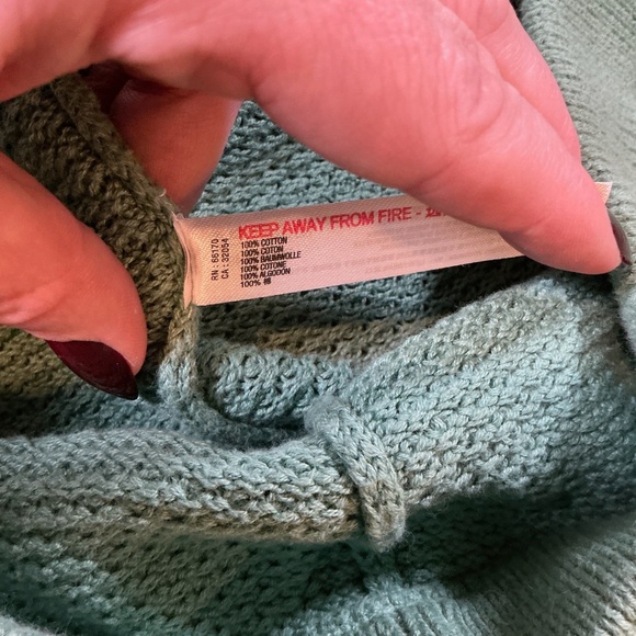 FP Beach Free People Hailee Knit Wide Leg Lounge Pants Seafoam Green L - Picture 6 of 6